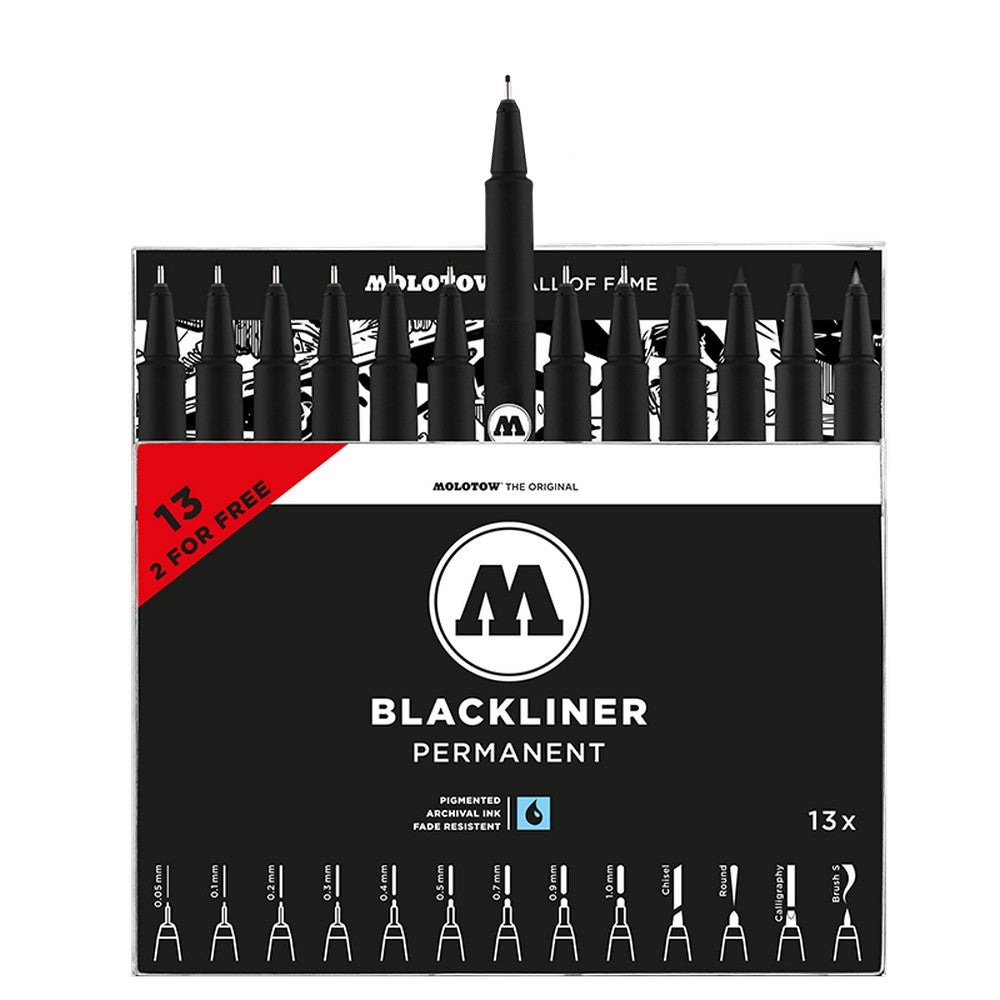 Molotow - Markers - Blackliner - Complete Set 13
