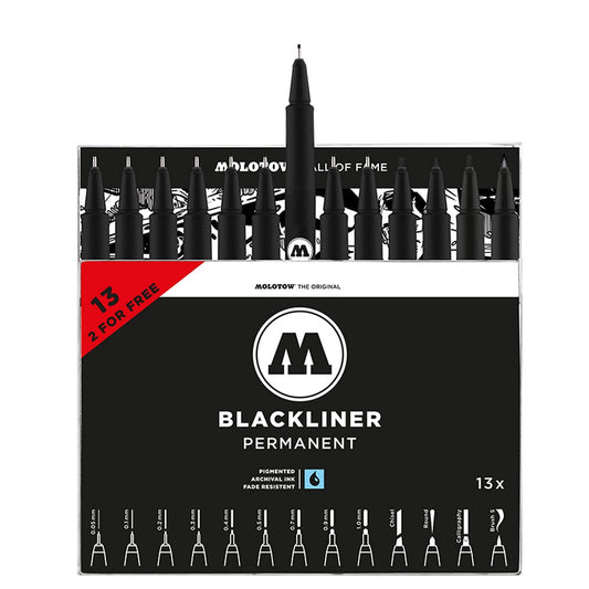 Molotow - Markers - Blackliner - Complete Set 13