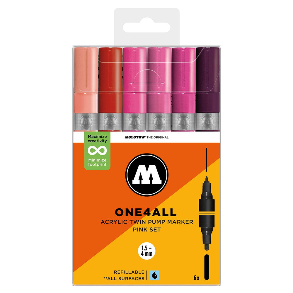 Molotow - Markers - One4All - Twin - Pink Set