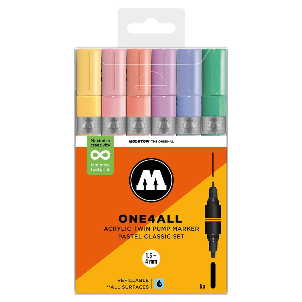 Molotow - Markers - One4All - Twin - Pastel Classic Set