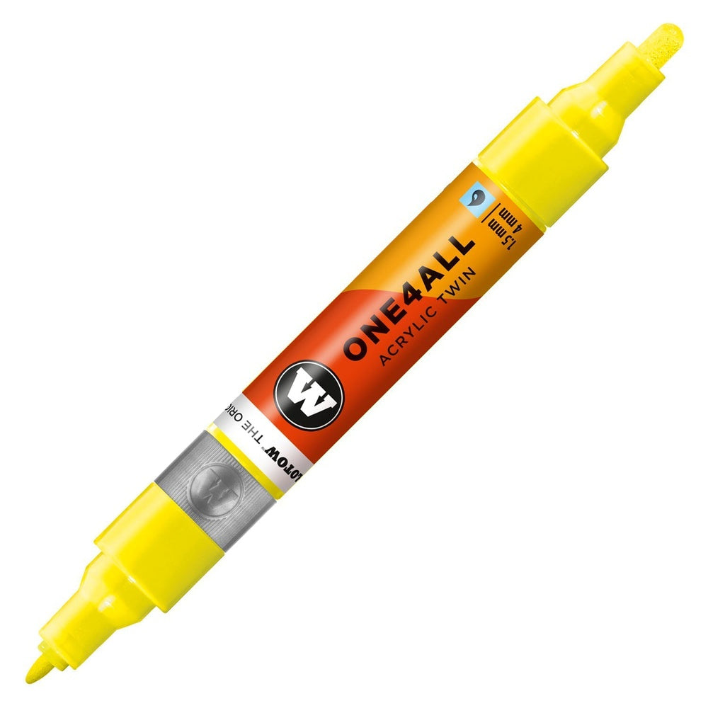 Molotow - Markers - One4All - Twin - #220 Neon Yellow Fluoresc. 1.5 and 4mm