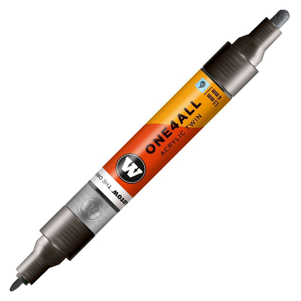 Molotow - Markers - One4All - Twin - #223 Metallic Black 1.5 and 4mm