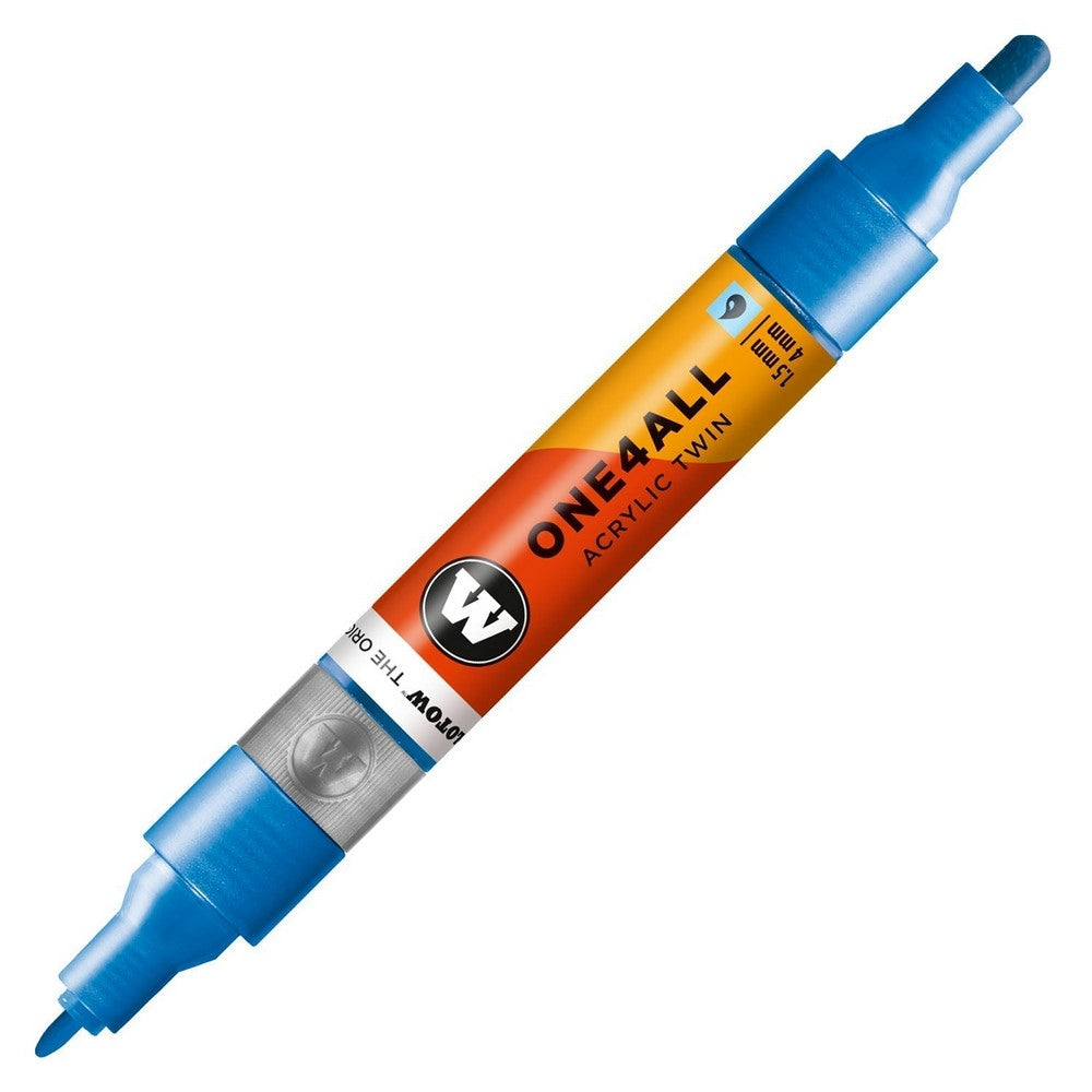 Molotow - Markers - One4All - Twin - #224 Metallic Blue 1.5 and 4mm