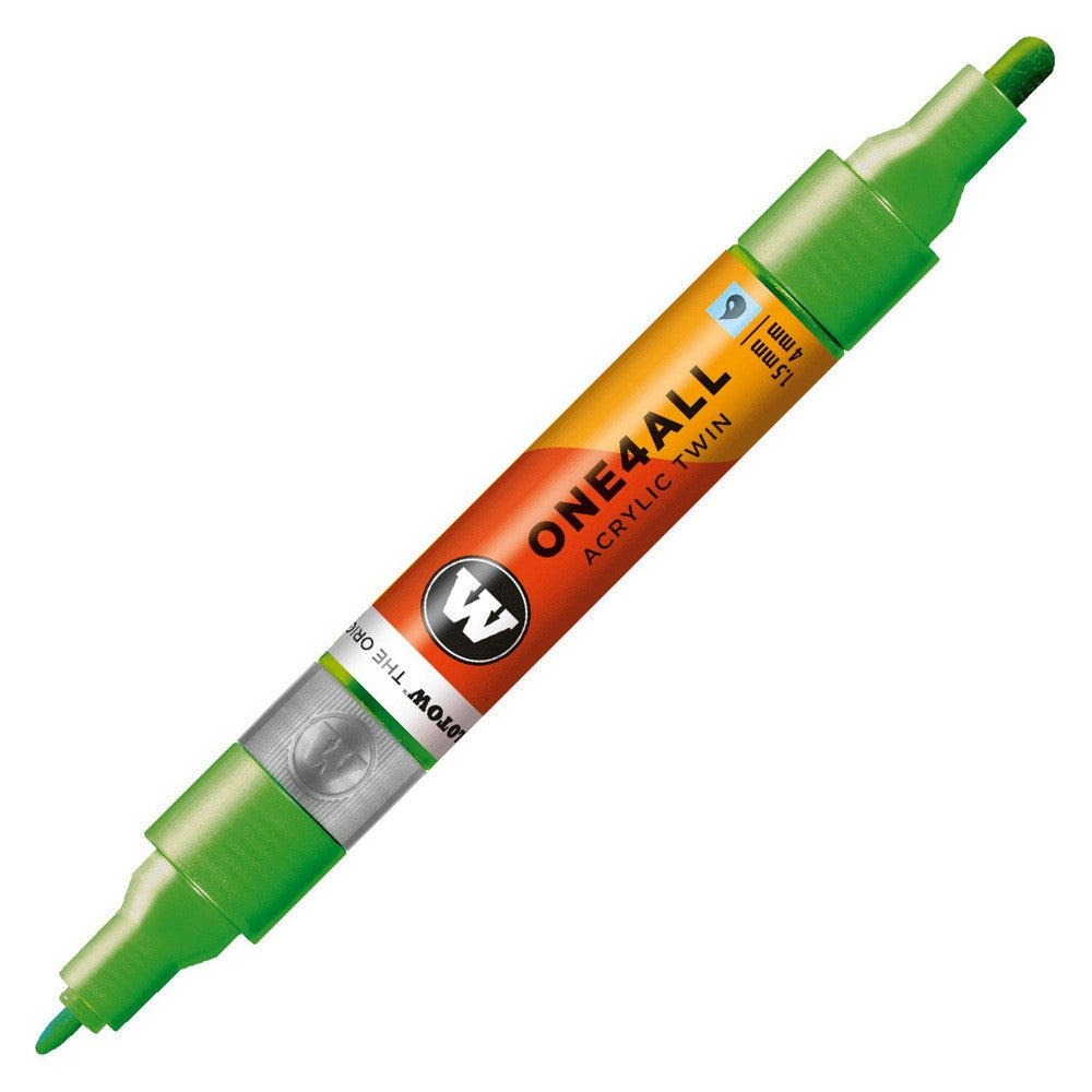Molotow - Markers - One4All - Twin - #226 Metallic Light Green 1.5 and 4mm