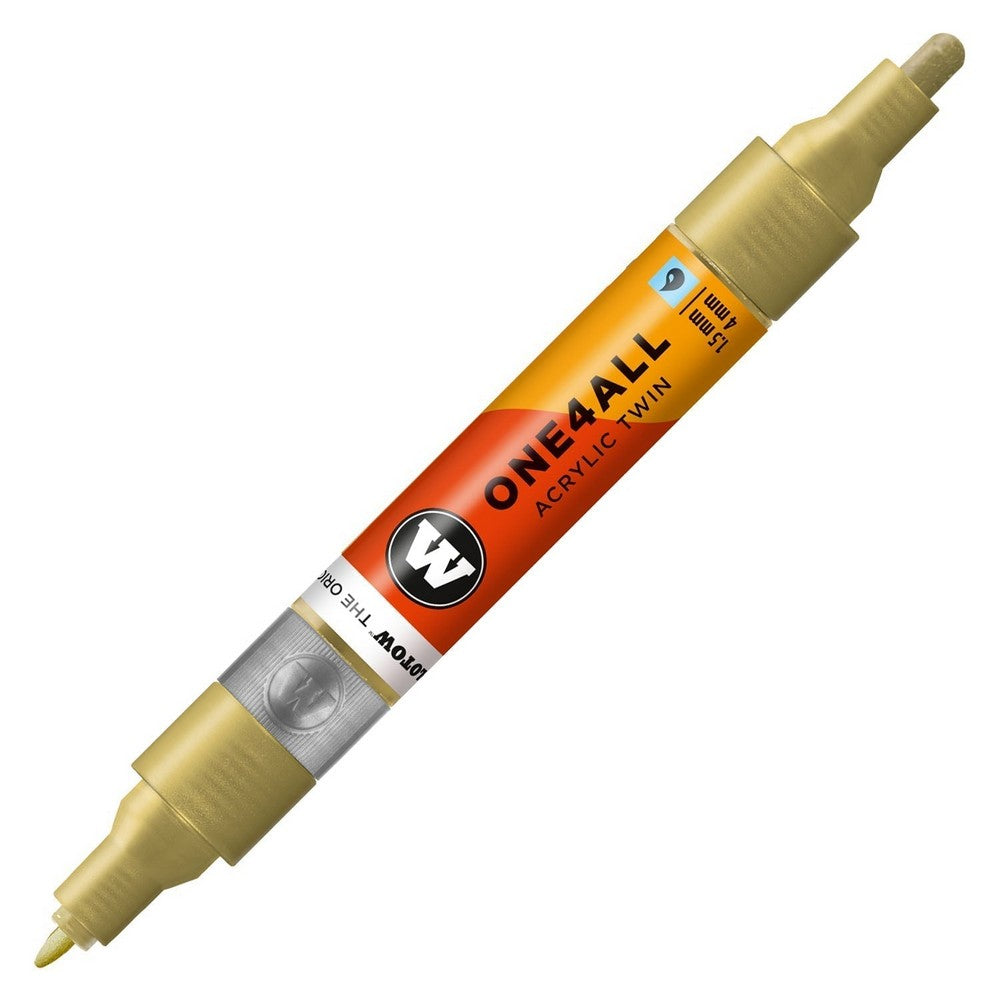 Molotow - Markers - One4All - Twin - #228 Metallic Gold 1.5 and 4mm