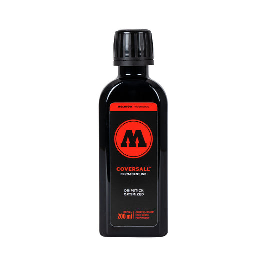 Molotow - Equipment - Coversall Black Refill Ink Dripstick Optimized 200ml