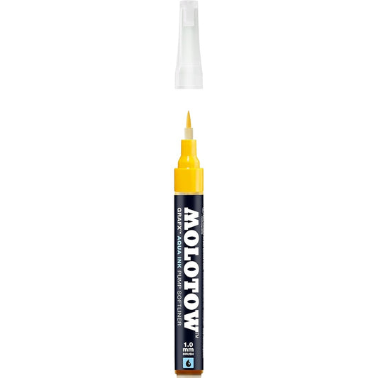 Molotow - Markers - Aqua - Pump - Softliner - #001 Primary Yellow 1mm