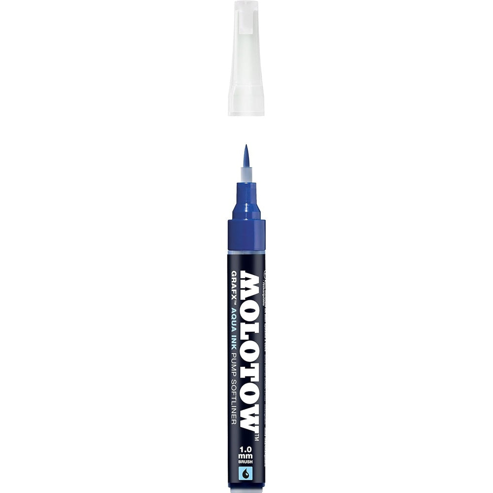 Molotow - Markers - Aqua - Pump - Softliner - #011 Primary Blue 1mm