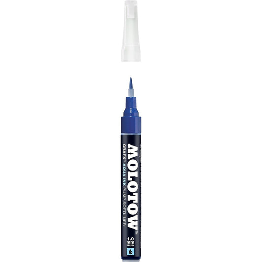 Molotow - Markers - Aqua - Pump - Softliner - #011 Primary Blue 1mm