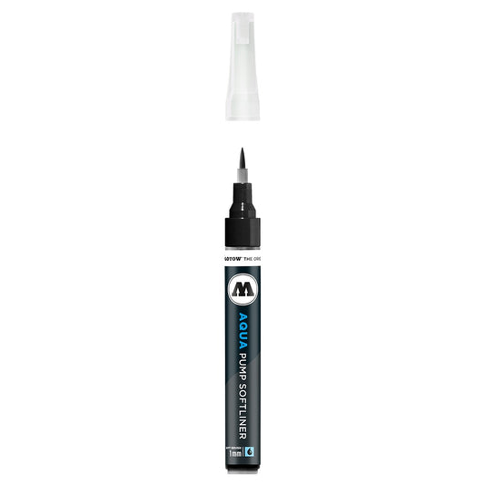 Molotow - Markers - Aqua - Pump - Softliner - #022 Deep Black 1mm
