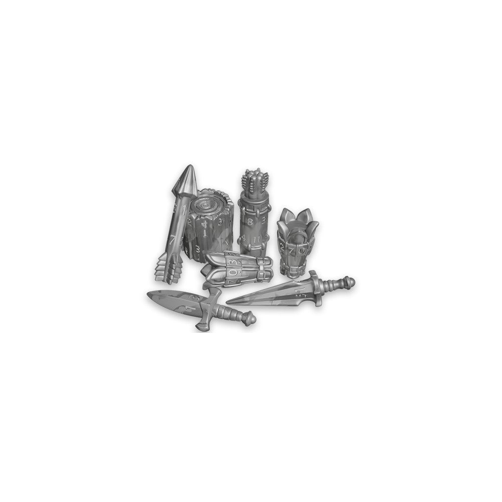 PolyHero Dice - Ranger 8 Dice Set Silverwing
