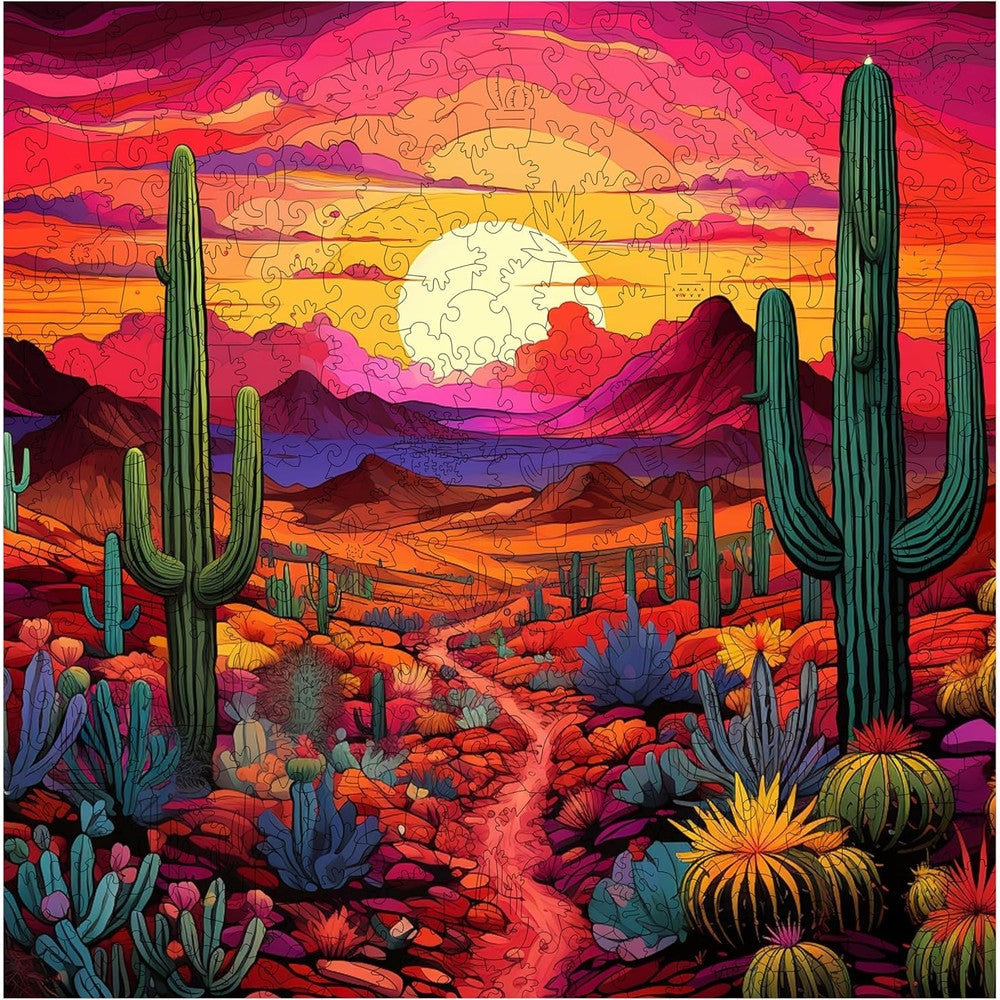 Puzzle - Trippy Puzzles - 300 Pce Wood Jigsaw Desert Daze