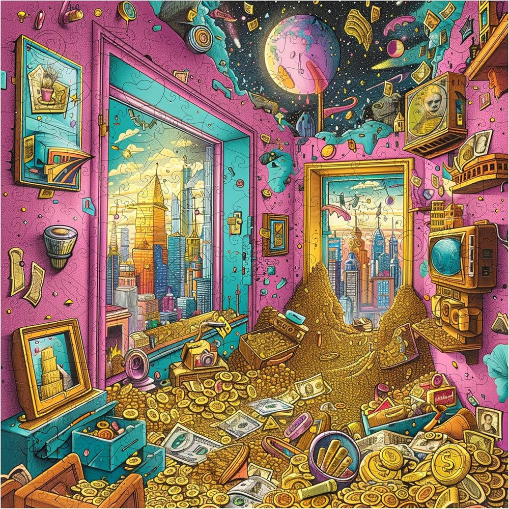 Puzzle - Trippy Puzzles - 300 Pce Wood Jigsaw Treasure Trove