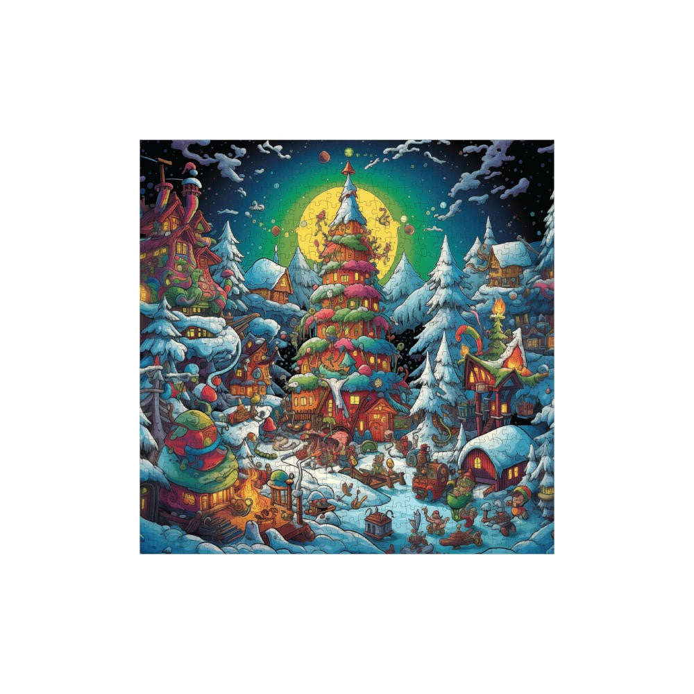 Puzzle - Trippy Puzzles - 300 Pce Wood Jigsaw Snowflake Square