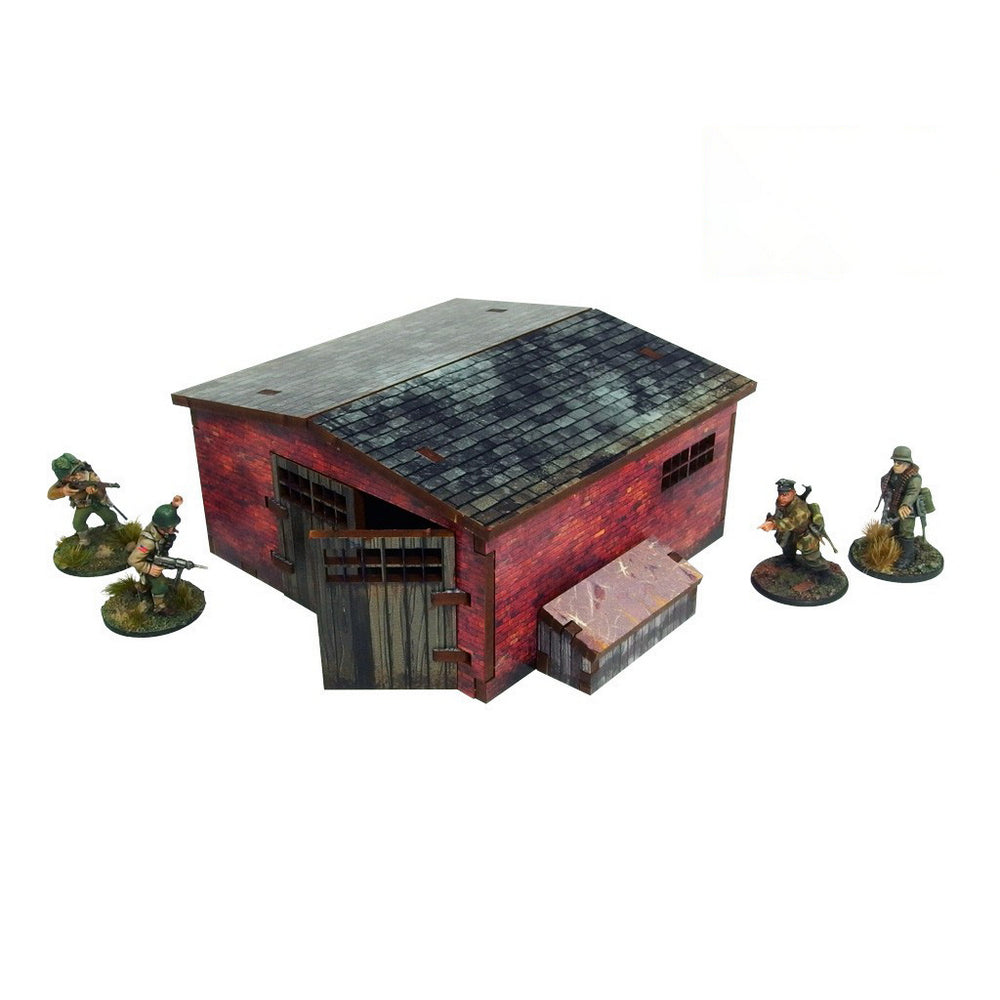 Micro Art Studio - WW2 Normandy Large Brick Shed PREPAINTED [28mm/1:56]