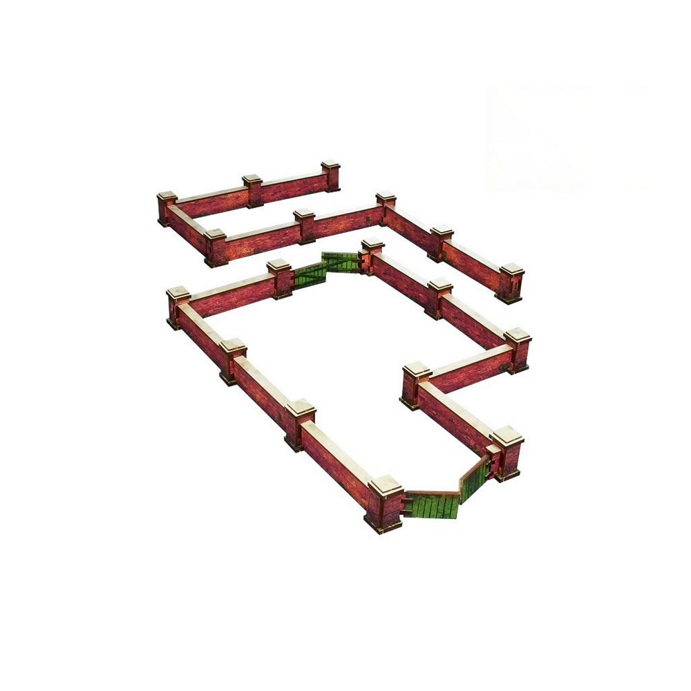 Micro Art Studio - WW2 Normandy Wall w. Gate (low) PREPAINTED [28mm/1:56]