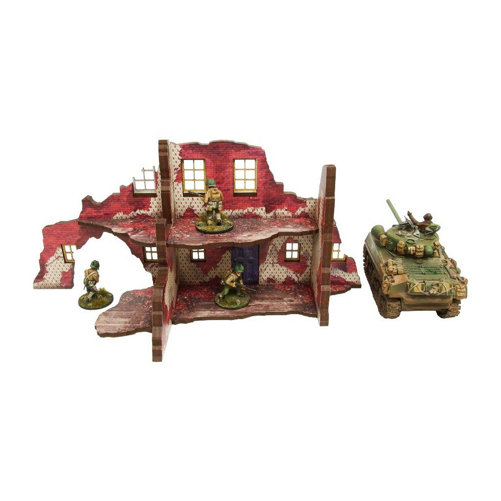 Micro Art Studio - WW2 Normandy Ruined Large House 2 PREPAINTED [28mm/1:56]