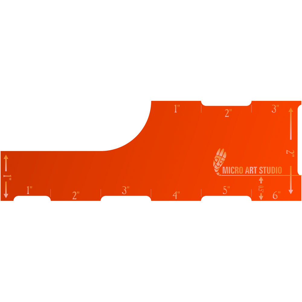 Micro Art Studio - Accessories - Move Template 6" - Orange