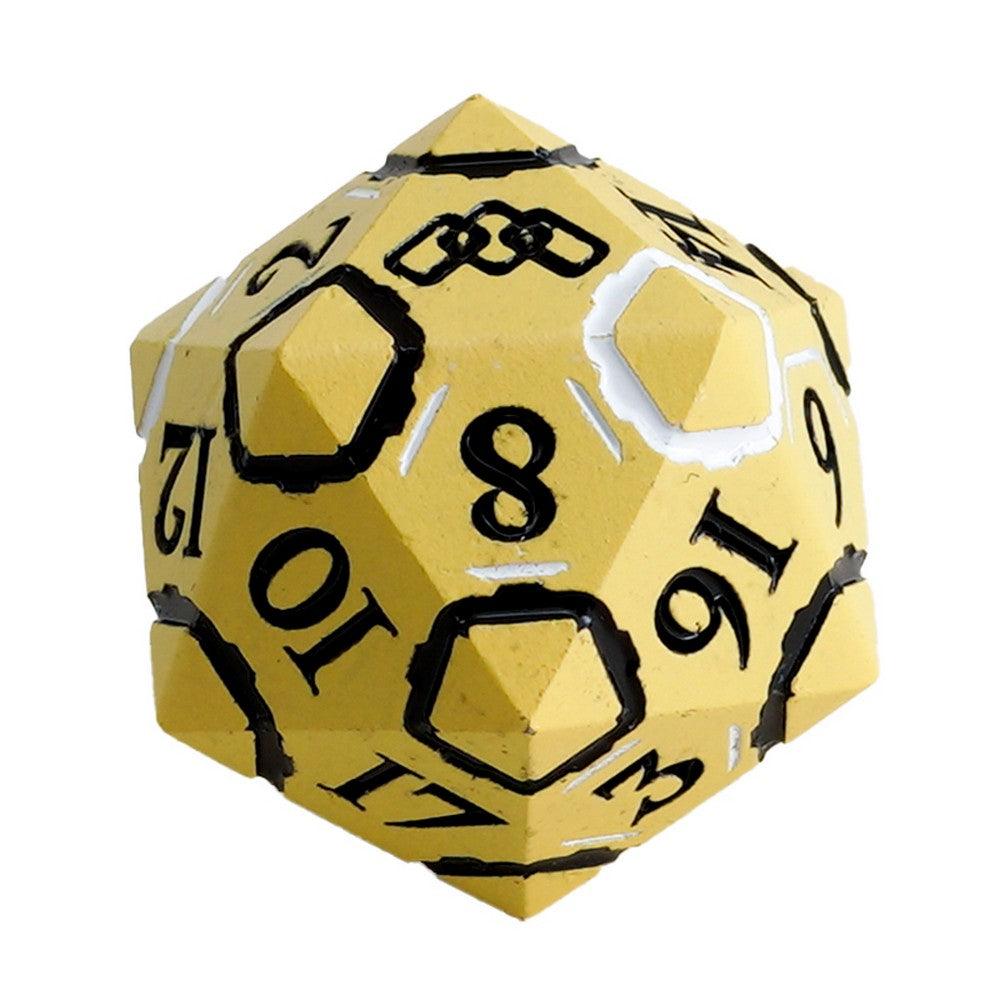 LPG Dice Dual D20 Advantage Set Rogue Silver/Black Warrior Yellow/Black