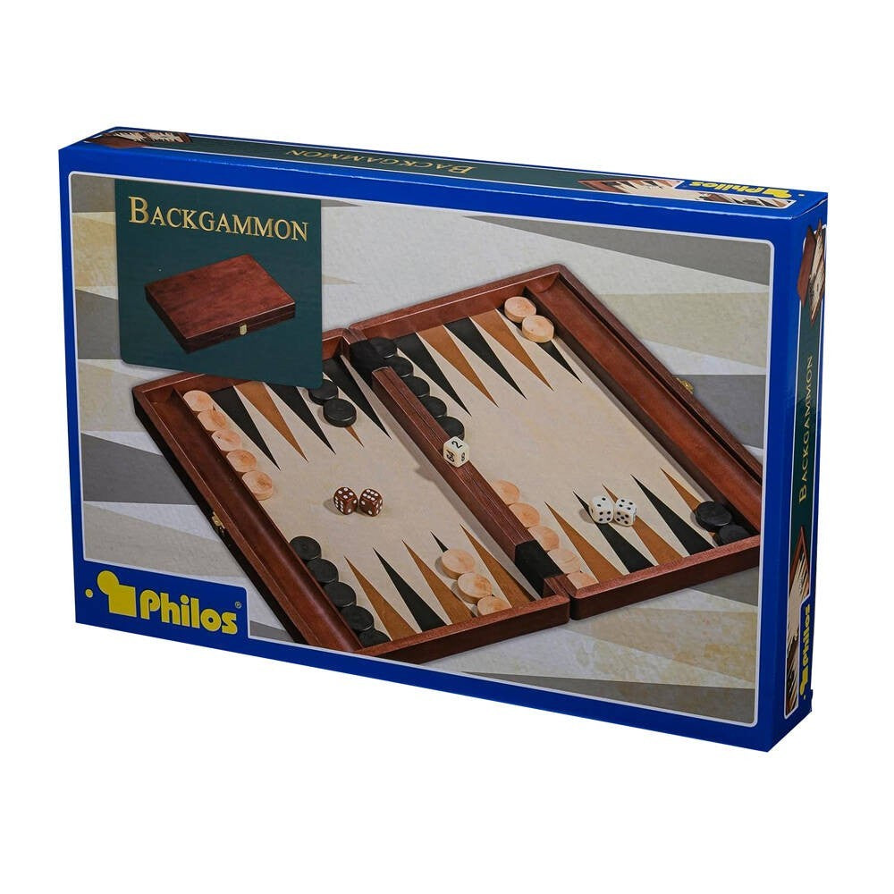 Backgammon;14" Folding Wood