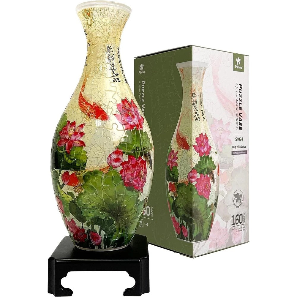 Puzzle - Vase - Carp with Lotus