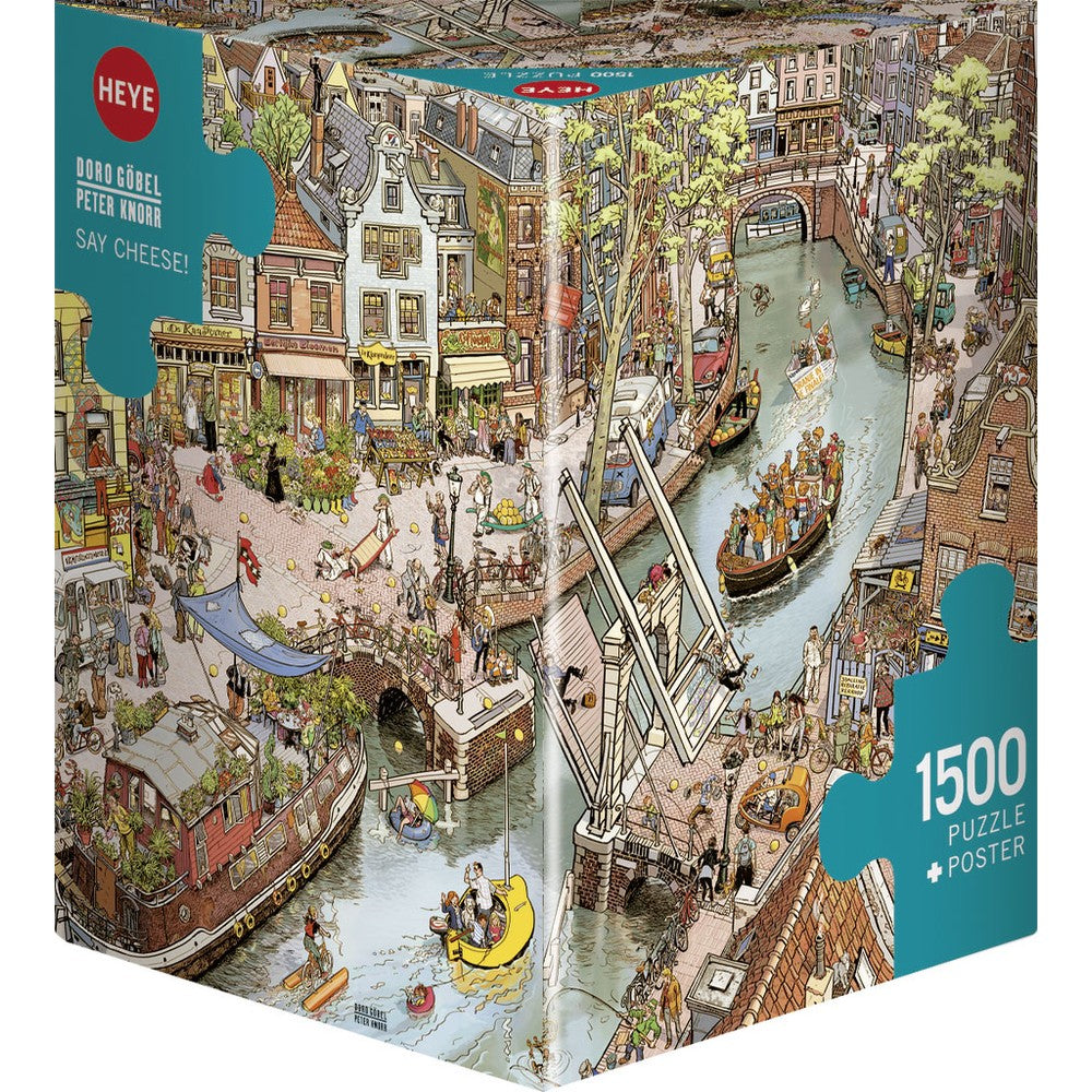 Puzzle - Heye - Triangular Box - Gobel/Knorr;Say Cheese! 1500Pc