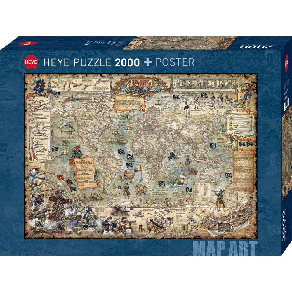 Puzzle - Heye - Map Art; Pirate World 2000Pc
