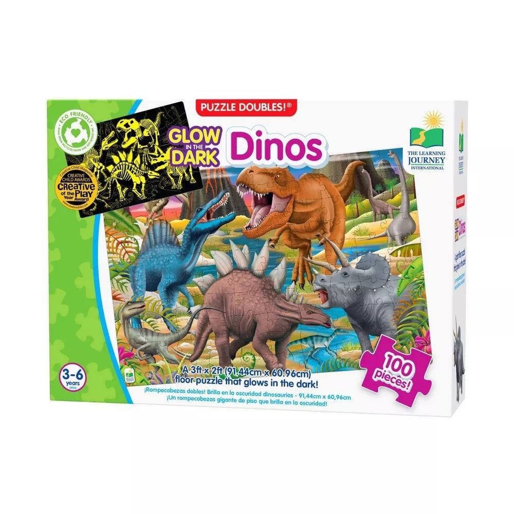Dinos Floor Puzzle Glow 100Pc