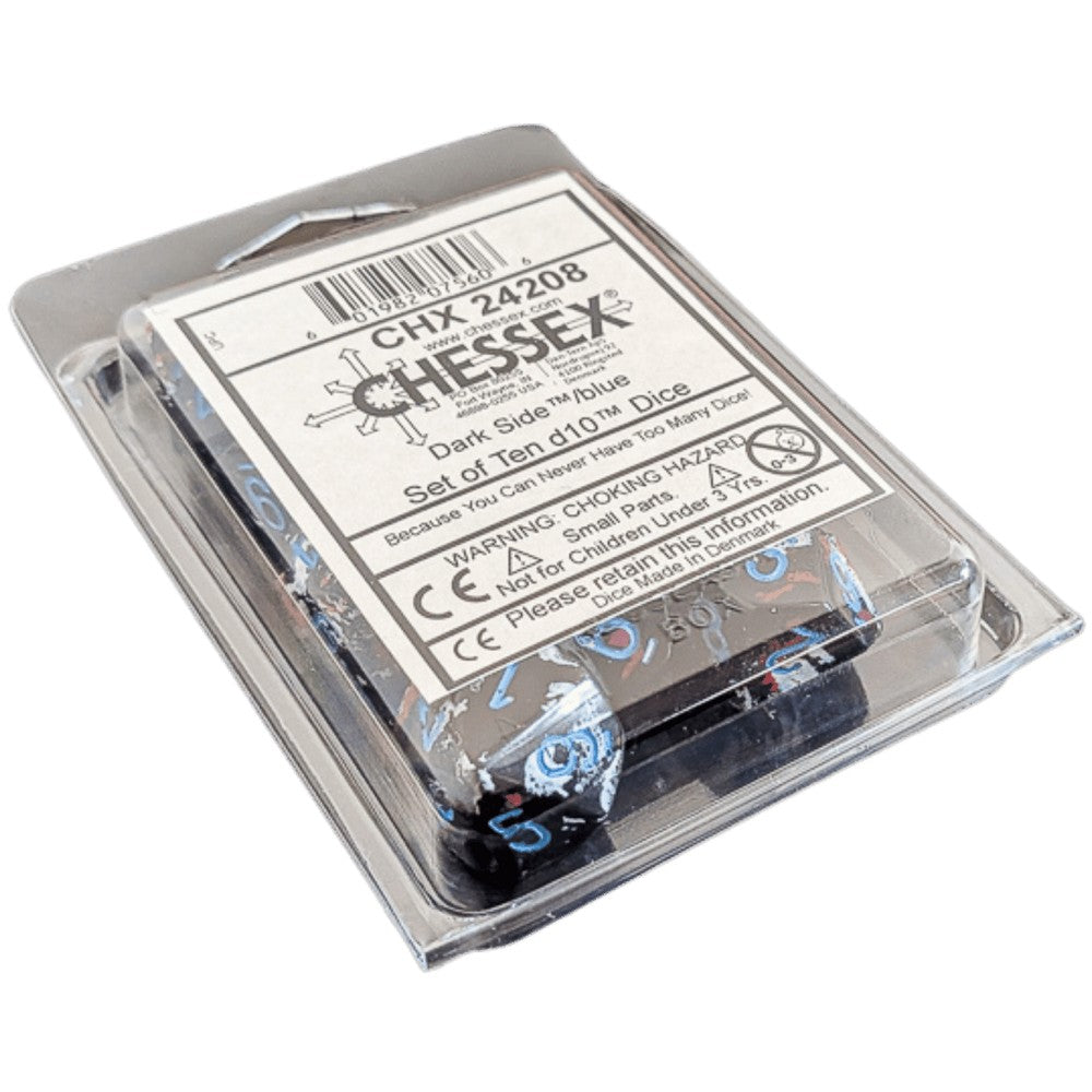 CHX 24208 Brush Dark Side/blue Set of Ten d10s