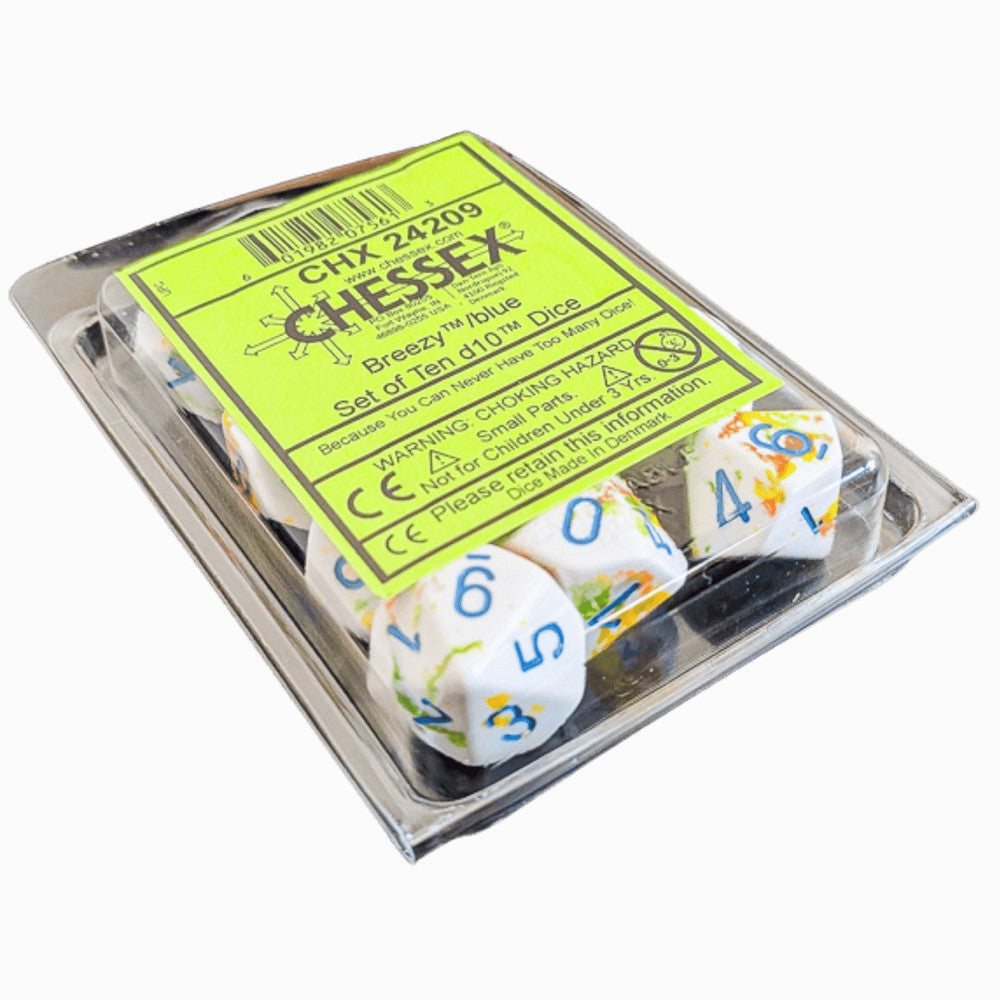 CHX 24209 Brush Breezy/blue Set of Ten d10s