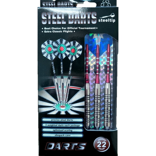 Steel Darts Set 22grams (3 steeltip darts)