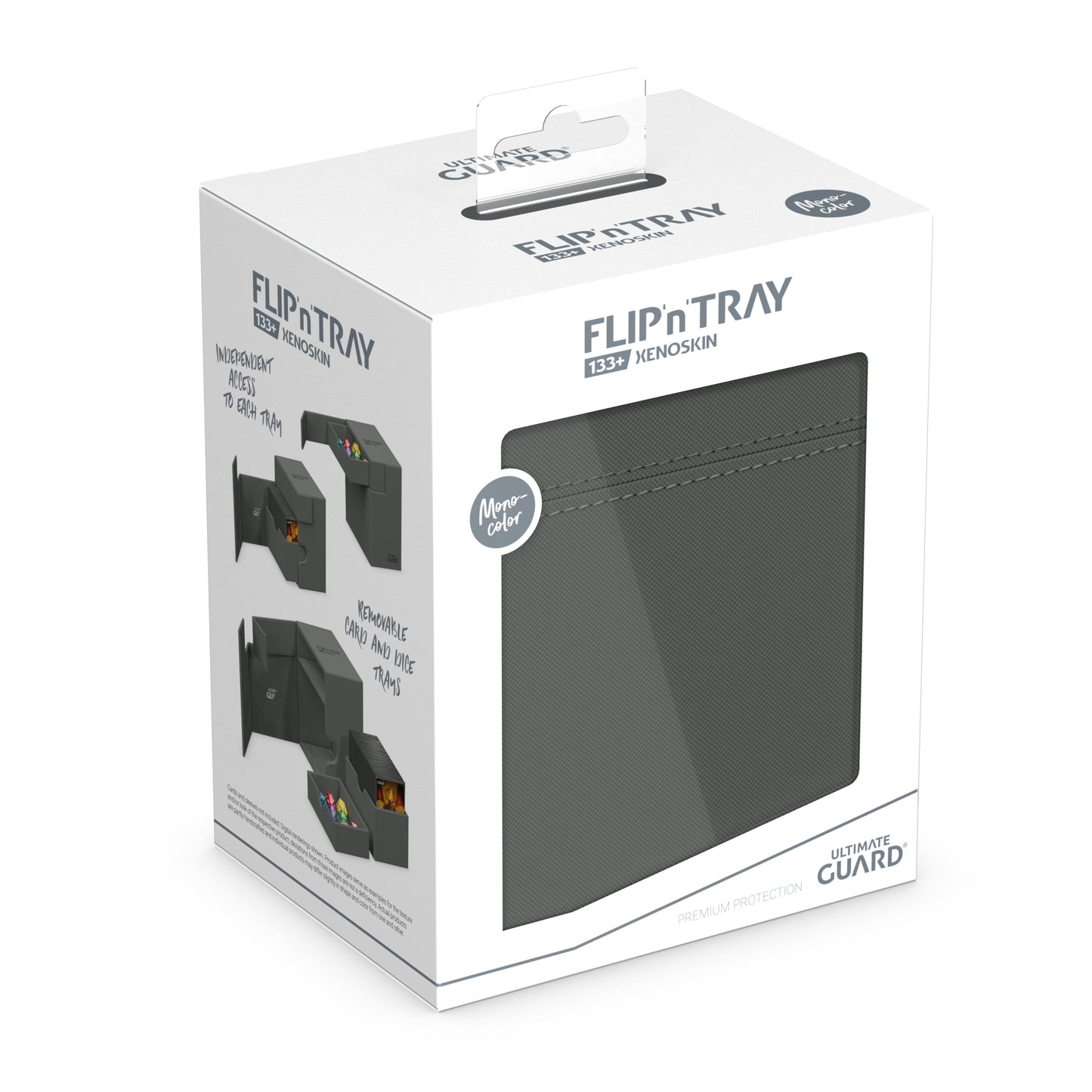 Ultimate Guard: Deck Box XenoSkin Flip'n'Tray 133+ Grey