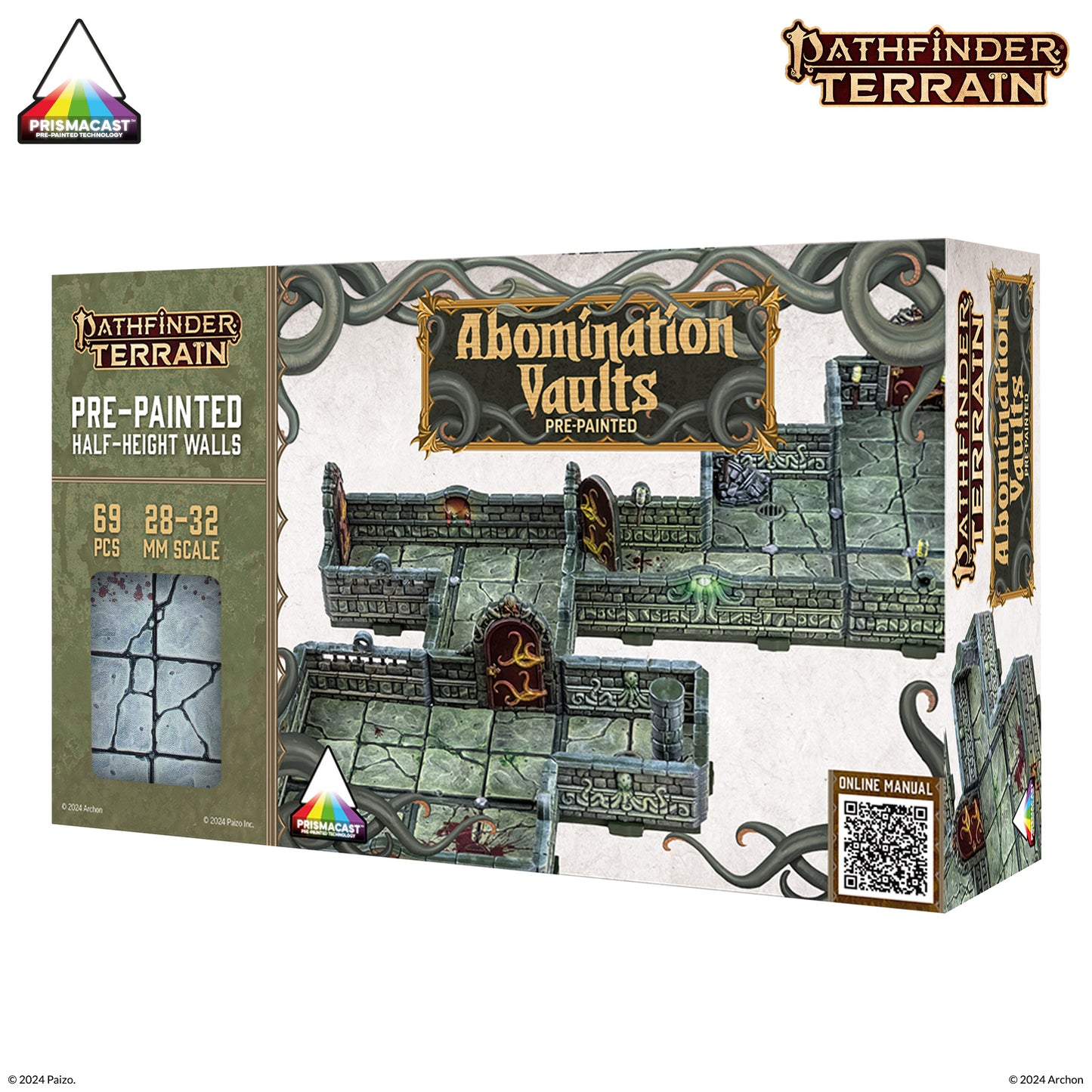 Dungeons & Lasers: PrismaCast Pre-Painted Terrain - Pathfinder Terrain: Abomination Vaults