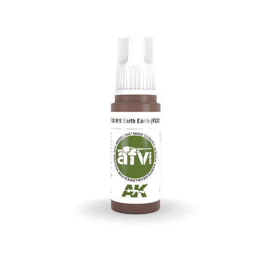 AK Interactive - 3 Gen Acrylics - Nº8 Earth Red (Fs30117) 17ml