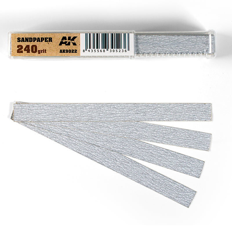 Ak Interactive - Tools - Dry Sandpaper 240 grit X 50 Units