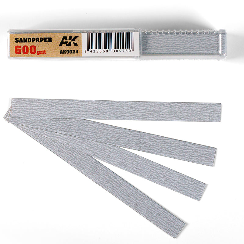 Ak Interactive - Tools - Dry Sandpaper 600 grit X 50 Units