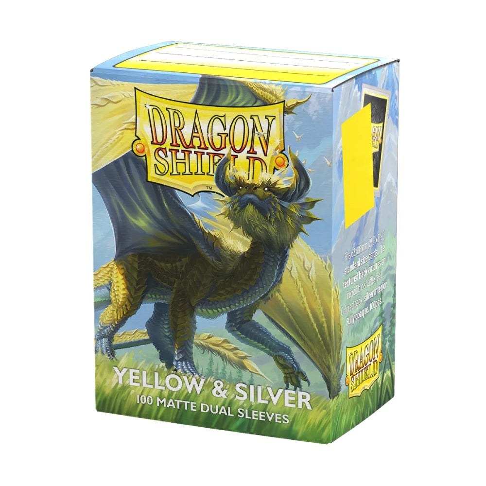 Dragon Shield: Sleeves Matte Dual Yellow & Silver