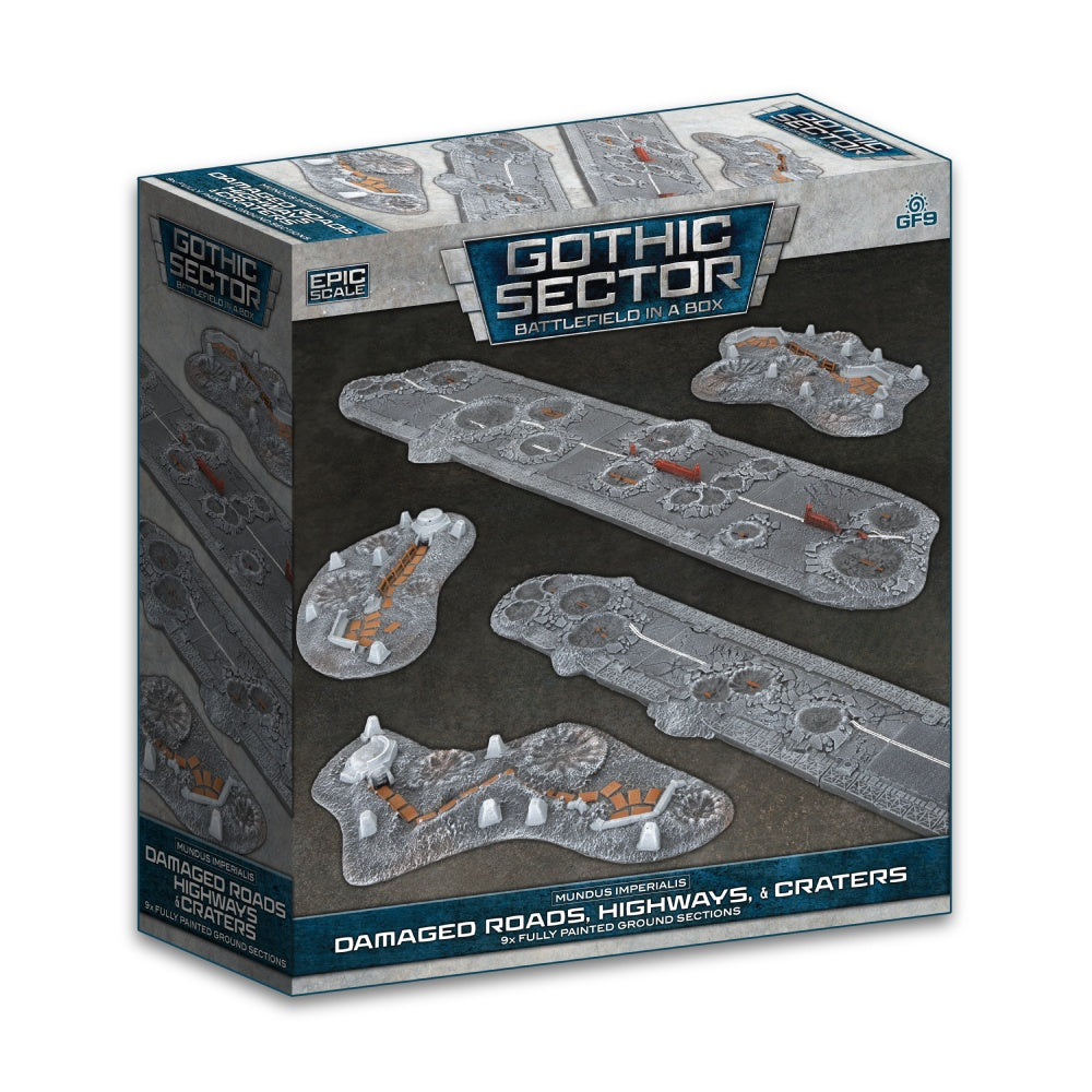 Battlefield in a Box: Gothic Sector Mundus Imperialis: Damaged Roads, Highways & Craters