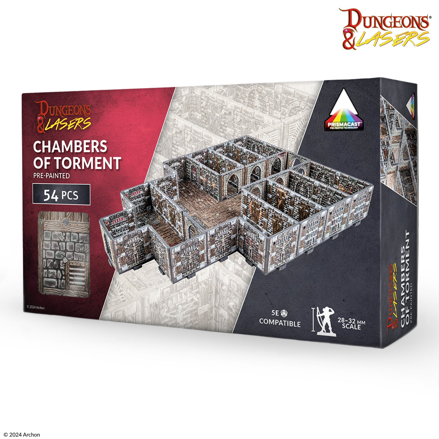 Dungeons & Lasers: PrismaCast Pre-Painted Terrain - Chambers Of Torment: Pre-Painted