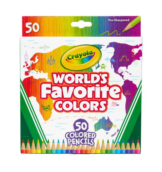Crayola Colored Pencils - World's Favorite Colors, Set of 50