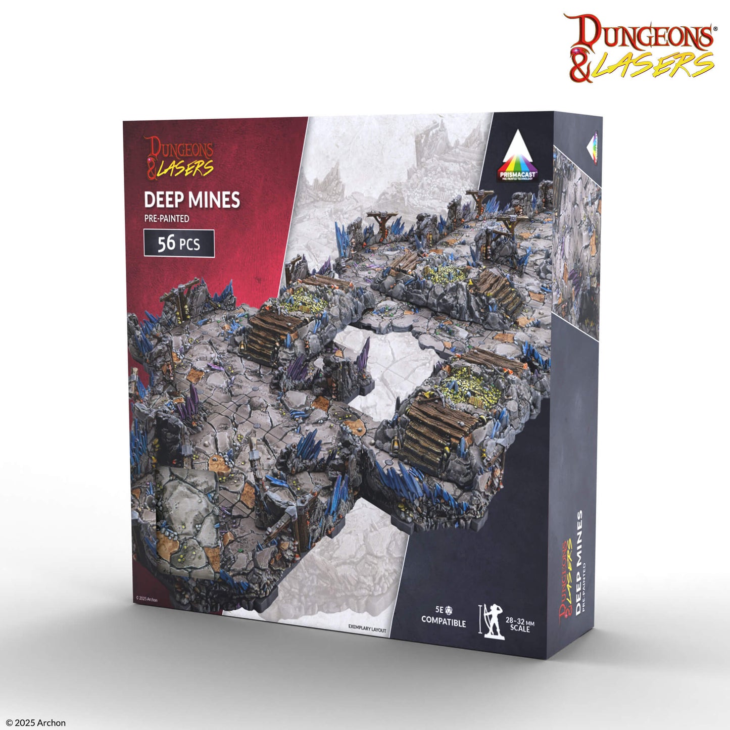 Dungeons & Lasers: PrismaCast Pre-Painted Terrain - Deep Mines: Pre-Painted