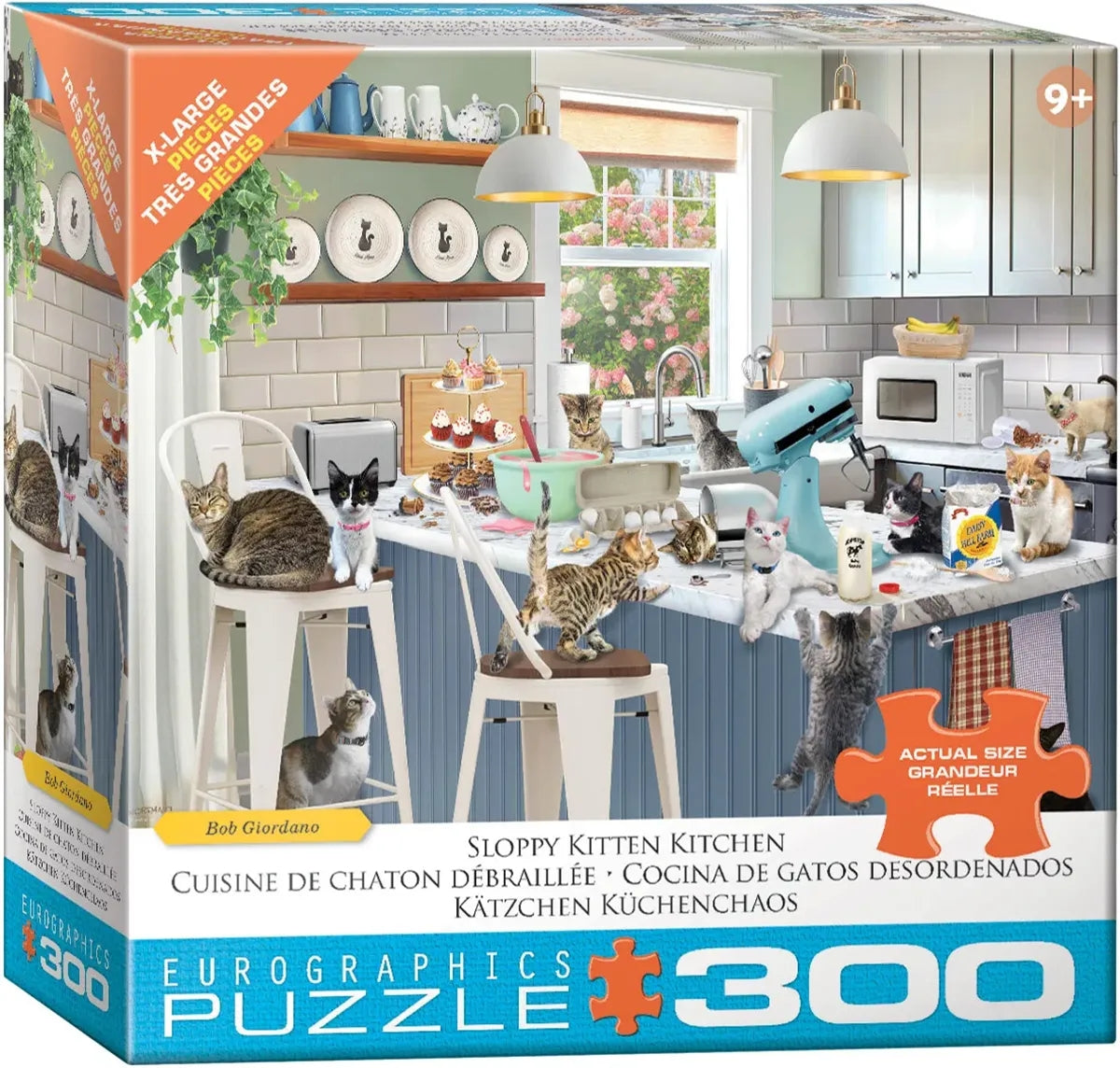 Puzzle - Eurographics - Sloppy Kitten Kitchen 300pc XL Sized Pieces