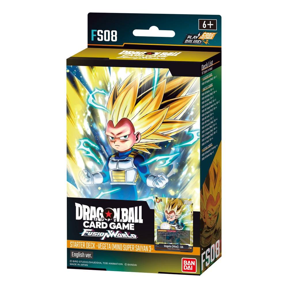 Dragon Ball Super Card Game: Fusion World Starter Deck Display: Vegeta (Mini) Super Saiyan [FS08]