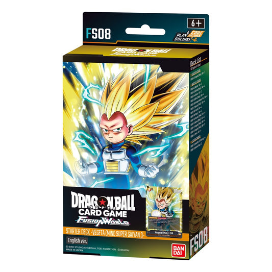 Dragon Ball Super Card Game: Fusion World Starter Deck Display: Vegeta (Mini) Super Saiyan [FS08]