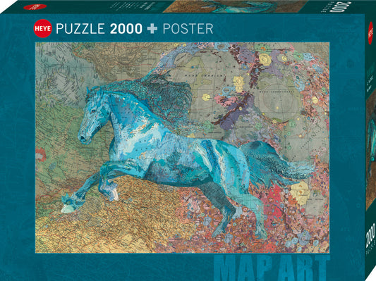 Puzzle - Heye - Cusick; Map Art, Map Horse 2000Pc