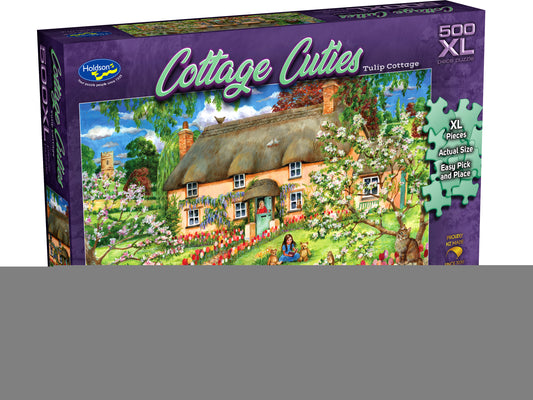 Puzzle - Holdson - Cottage Cuties - Tulip Cottage 500 XL Size Pieces