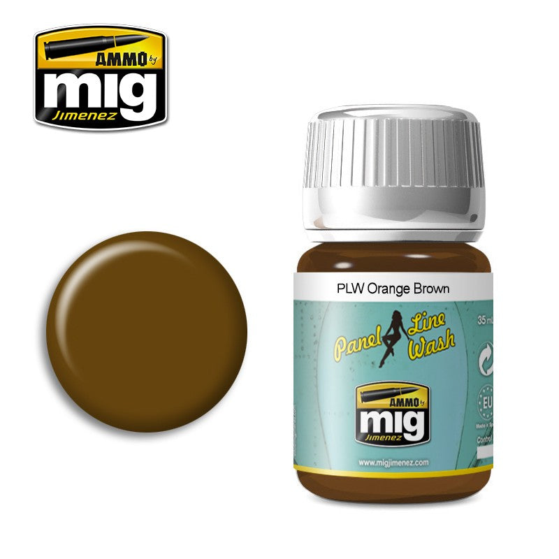 Ammo by MIG - Panel Line Wash - Orange Brown 35ml