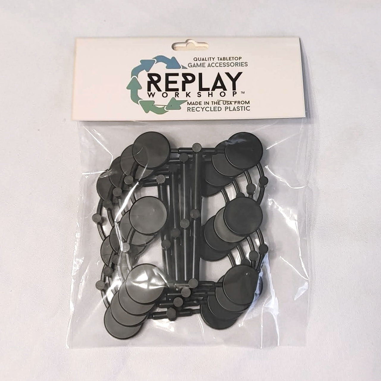 Replay: Recycled Plastic Miniatures Bases 1" Round