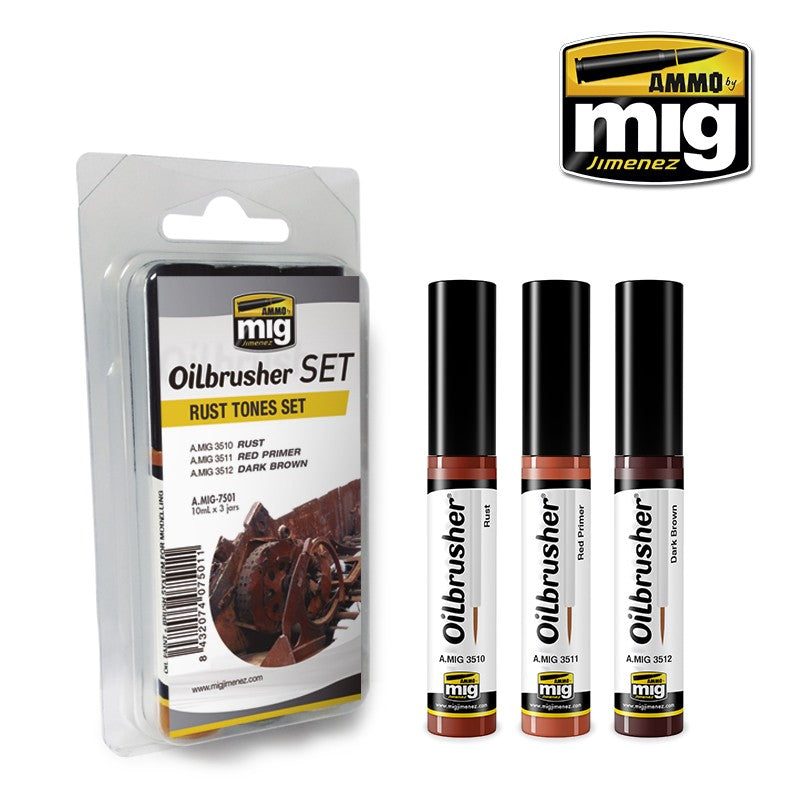 Ammo by MIG - Oilbrushers - Rust Tones Set