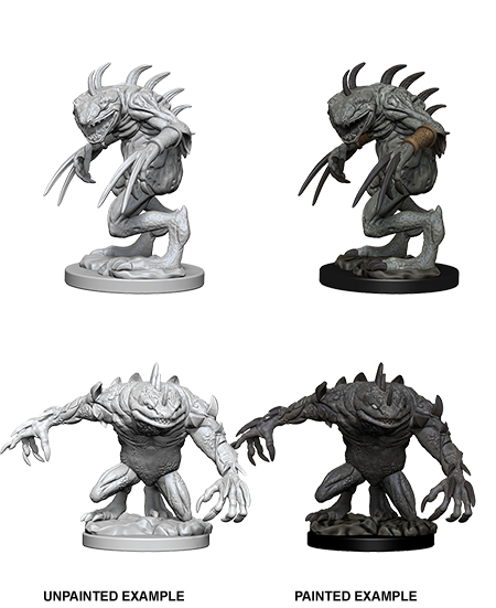 D&D Nolzurs Marvelous Unpainted Miniatures Grey Slaad & Death Slaad